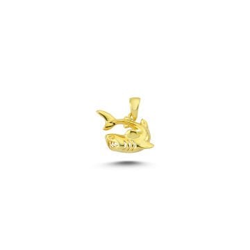 Beelo Gold 14K Altın Köpek Balığı Kolye Ucu