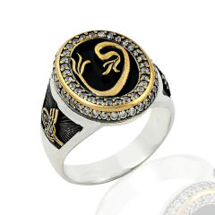 Beelo Silver 925K Gümüş ( Vav-Osmanlı Tuğra ) Erkek Yüzük