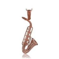 Beelo Gold 14K Altın Saksafon Kolye
