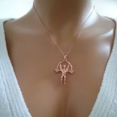 Beelo Gold 14K Altın Demir Adam Kolye
