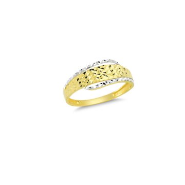 Beelo Gold 14K Altın Tasarım Elmas Kesim Yüzük 