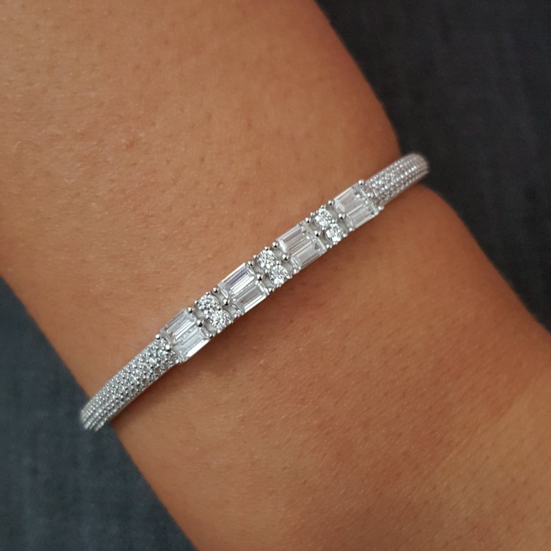 Beelo Silver 925K Gümüş Baget  Kelepçe  Bileklik