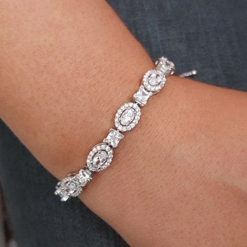 Beelo Silver 925K Tasarım Gümüş Baget Bileklik