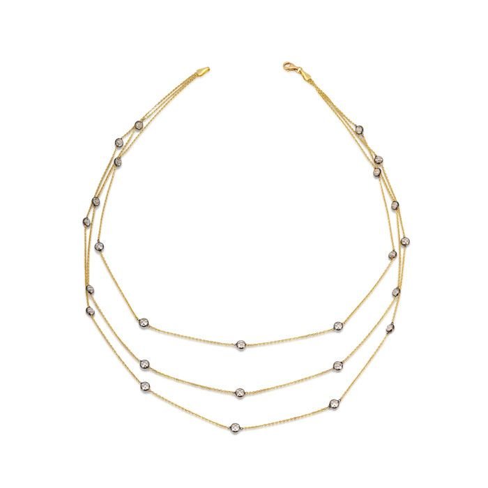Beelo Gold 14K Altın Zirkon Elmas Kesim Kolye