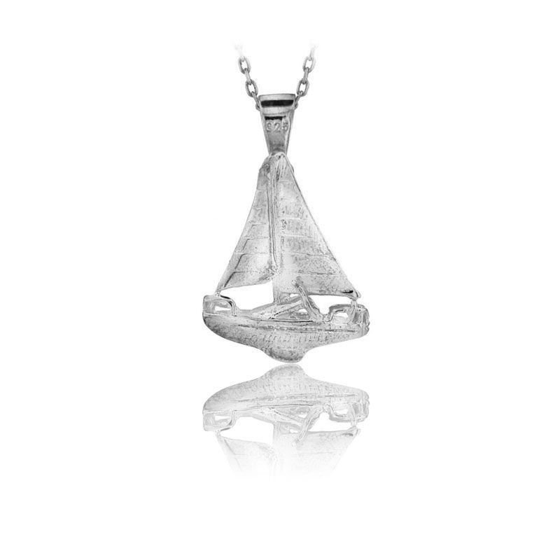 Beelo Gold 14K Altın Yelkenli Kolye