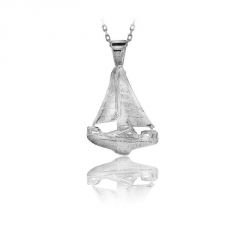 Beelo Gold 14K Altın Yelkenli Kolye