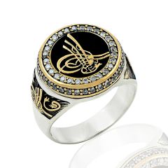 Beelo Silver 925K Gümüş ( Vav-Osmanlı Tuğra ) Erkek Yüzük