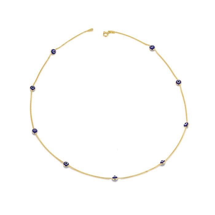 Beelo Gold 14K Altın Göz Boncuğu Nazar Kolye