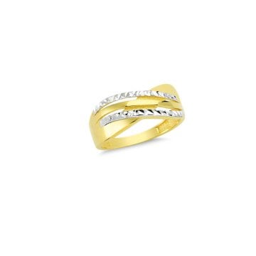 Beelo Gold 14K Altın Elmas Kesim Alyans Yüzük