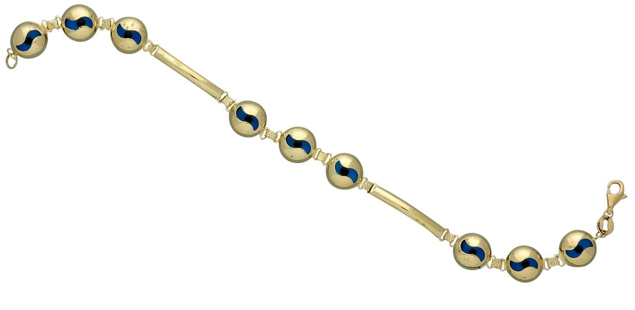 Beelo Gold 14K Altın Göz Boncuğu Bileklik