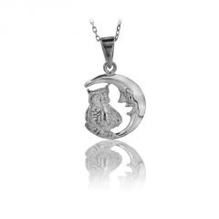 Beelo Gold 14K Altın Ay Baykuş Kolye