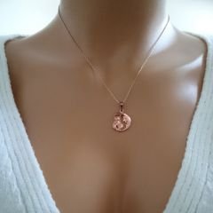 Beelo Gold 14K Altın Ay Baykuş Kolye