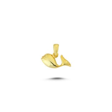 Beelo Gold 14K Altın Minik Yunus Balığı Kolye Ucu