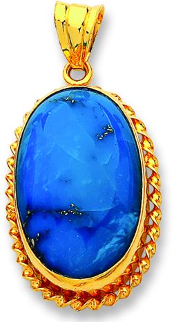 Beelo Gold 14K Altın Firuze Kolye Ucu