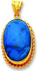 Beelo Gold 14K Altın Firuze Kolye Ucu