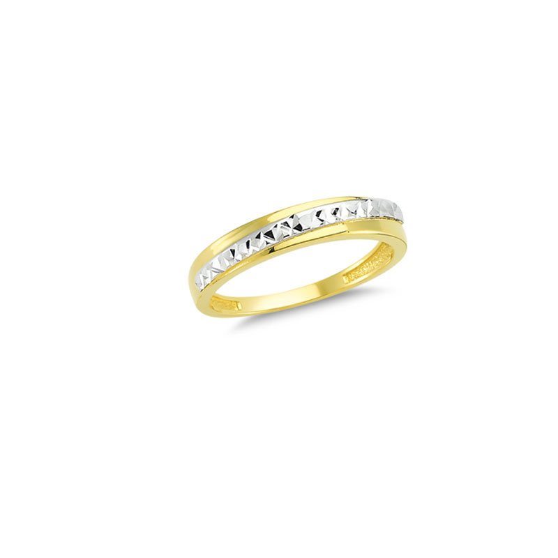 Beelo Gold 14K Altın Elmas Kesim Alyans Yüzük