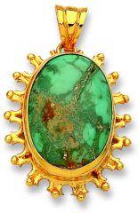 Beelo Gold 14K Altın Firuze Kolye Ucu