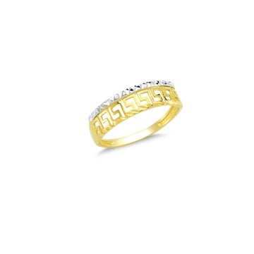 Beelo Gold 14K Altın Elmas Kesim Motifli Yüzük