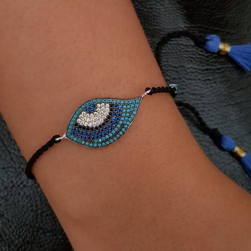 Beelo Silver 925K  Gümüş Nazar  Göz Bileklik