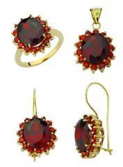 Beelo Gold 14K Altın Renkli Taşlı Set BGTTR056