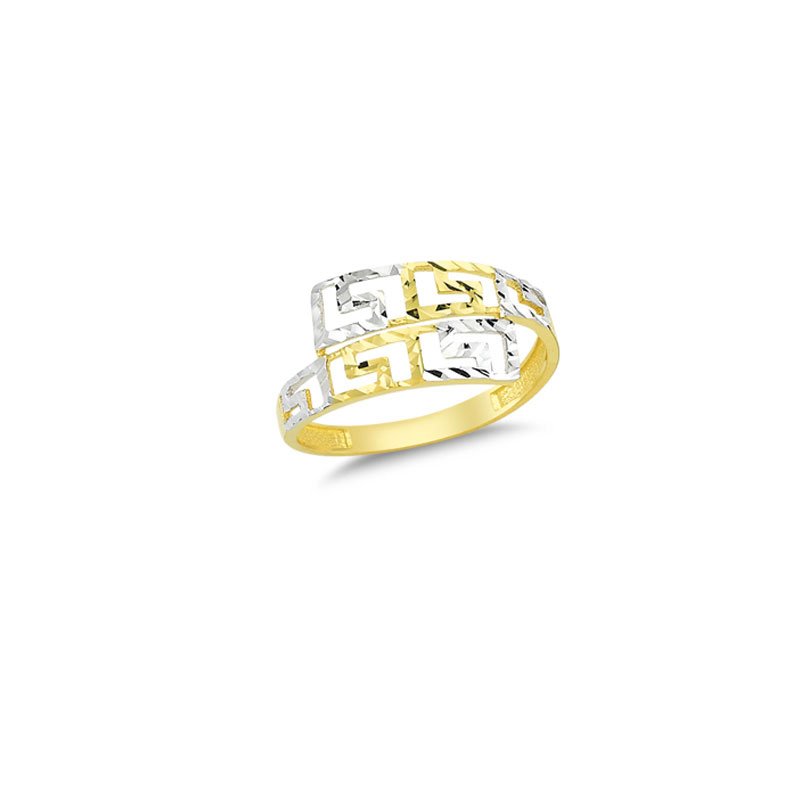 Beelo Gold 14K Altın Beyaz Sarı Tasarım Yüzük