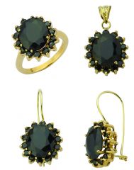 Beelo Gold 14K Altın Renkli Taşlı Set BGTTR058