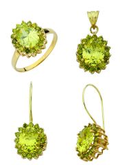 Beelo Gold 14K Altın Renkli Taşlı Set BGTTR059
