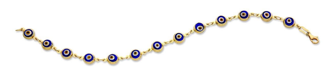 Beelo Gold 14K Altın  Seramik Nazar Bileklik