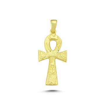 Beelo Gold 14K Altın Ankh Motifli Kolye Ucu