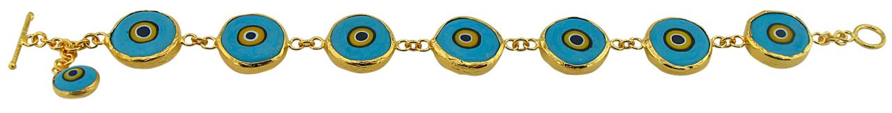 Beelo Gold 14K Altın  Seramik Nazar Bileklik