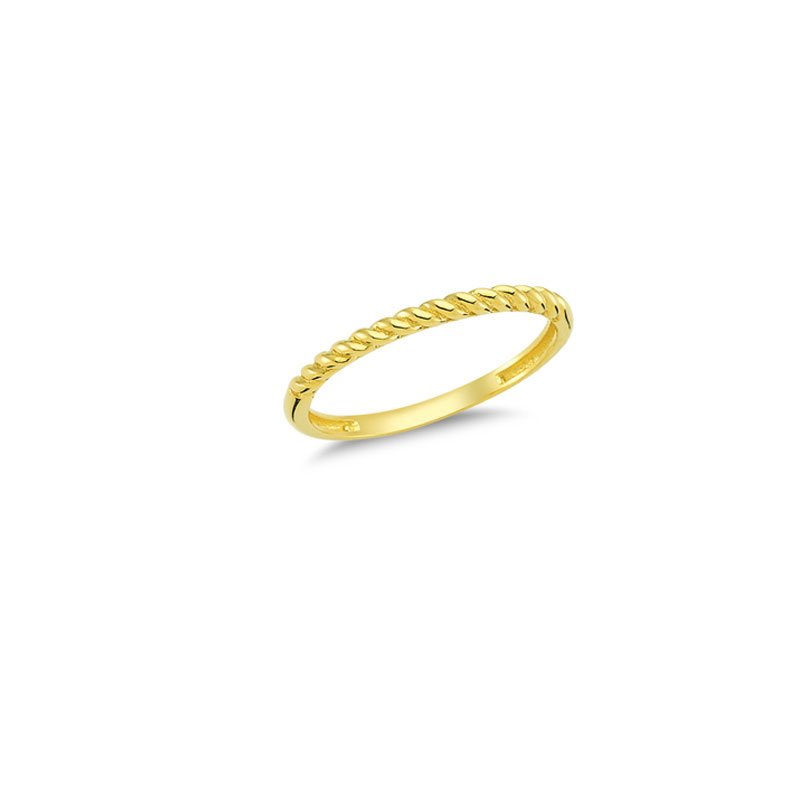 Beelo Gold 14K Altın Halat Yüzük