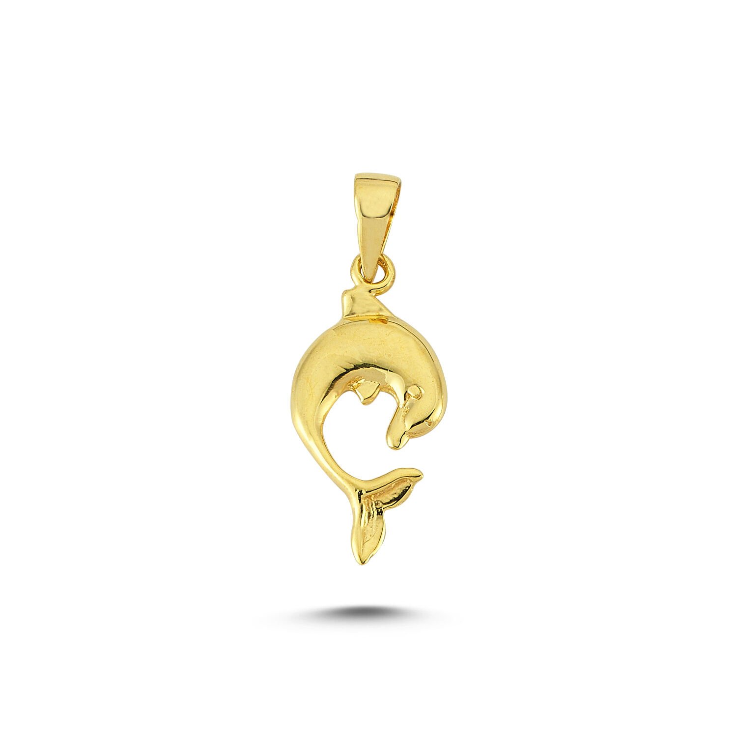 Beelo Gold 14K Altın Yunus Balığı Kolye Ucu