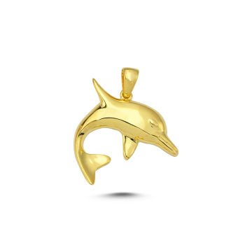 Beelo Gold 14K Altın Yunus Balığı Kolye Ucu
