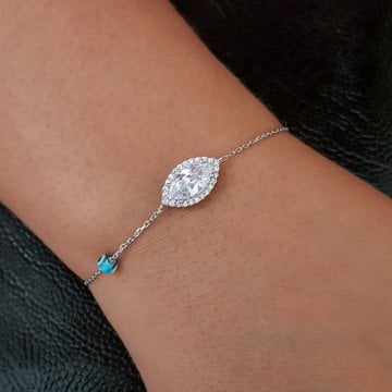 Beelo Silver 925K  Gümüş Nazar Bileklik