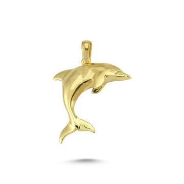 Beelo Gold 14K Altın Yunus Balığı Kolye Ucu