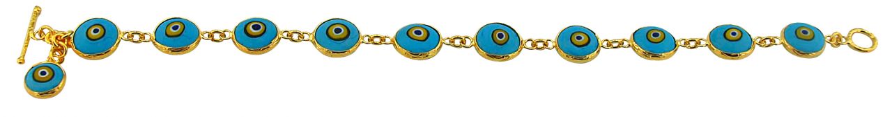 Beelo Gold 14K Altın  Seramik Nazar Bileklik