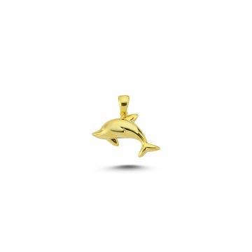Beelo Gold 14K Altın Yunus Balığı Kolye Ucu