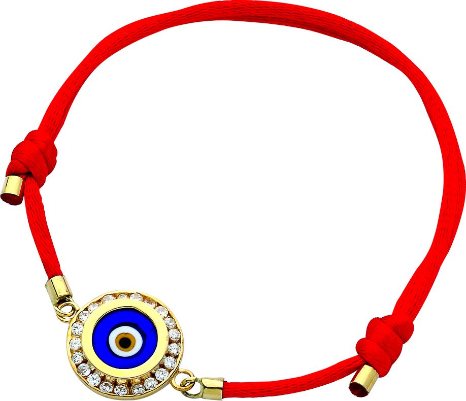 Beelo Gold 14K Altın Kırmızı İpli  Nazar Bileklik