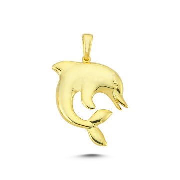 Beelo Gold 14K Altın Yunus Balığı Kolye Ucu