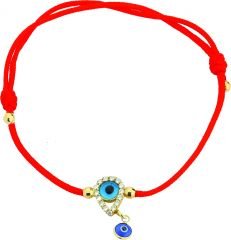 Beelo Gold 14K Altın Kırmızı İpli  Nazar Bileklik