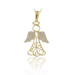 Beelo Gold 14K Altın Melek Kanatı Kolye