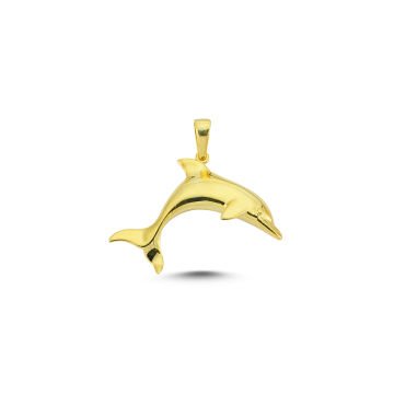 Beelo Gold 14K Altın Yunus Balığı Kolye Ucu