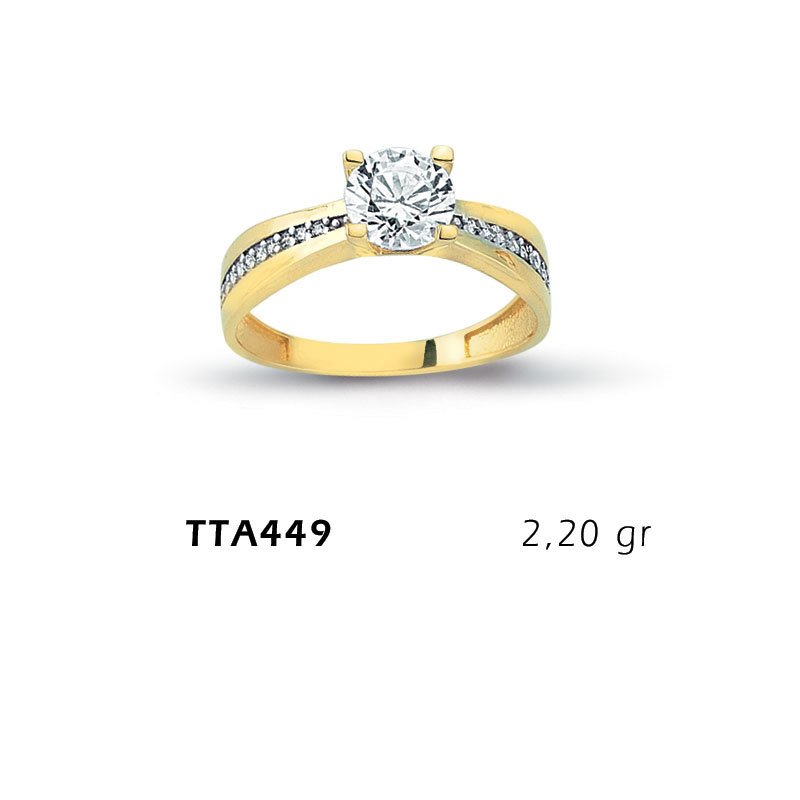 Beelo Gold 14K Altın Tek Taş Yüzük BGTTA449