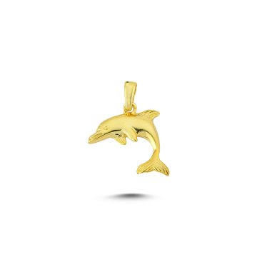 Beelo Gold 14K Altın Yunus Balığı Kolye Ucu