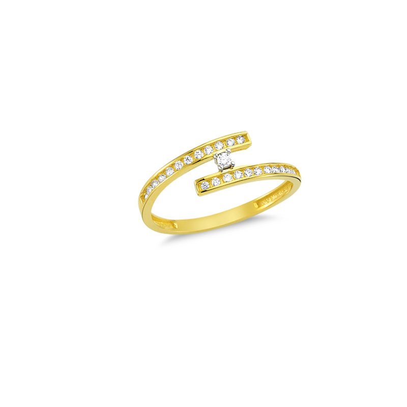 Beelo Gold 14K Altın Tasarım Yüzük 