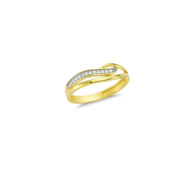 Beelo Gold 14K Altın Tasarım Taşlı Yüzük 