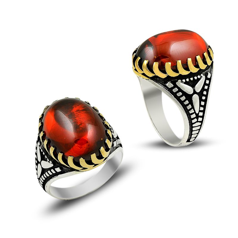 Beelo Silver 925K Gümüş Zirkon  Erkek Yüzük