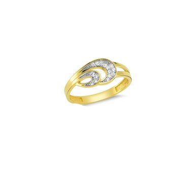Beelo Gold 14K Altın Taşlı Tasarım Yüzük