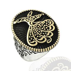 Beelo Silver 925K Gümüş Mevlana Erkek Yüzük