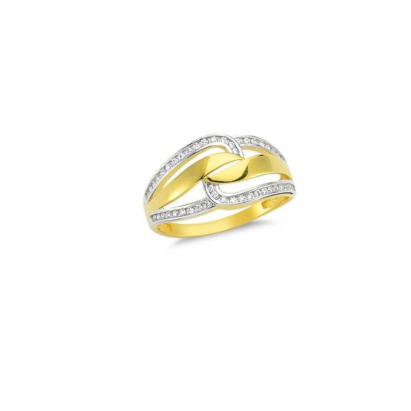 Beelo Gold 14K Altın Taşlı Tasarım Yüzük